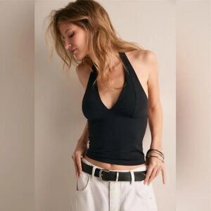 Free-people Women's Black Crop-top